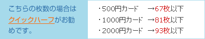 ご注文枚数によっては「クイックハーフ」がお勧めです。