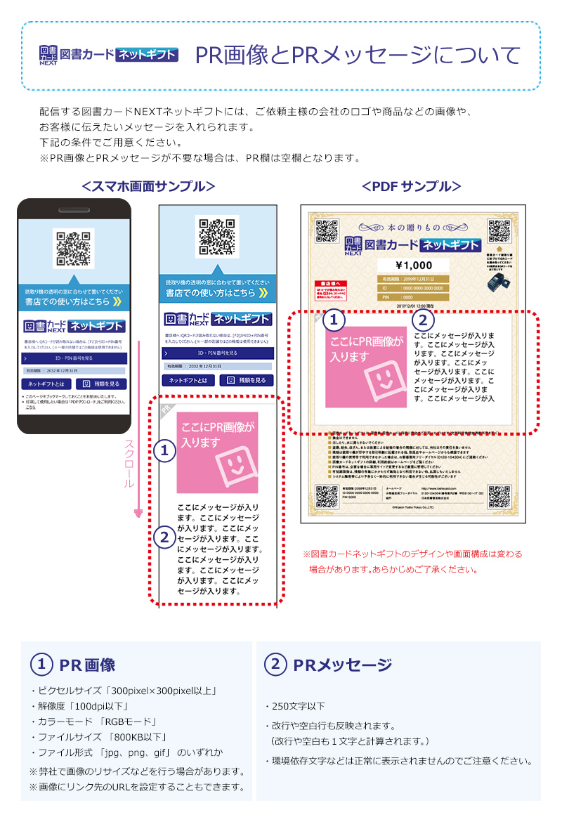 PR画像とPRメッセージについて